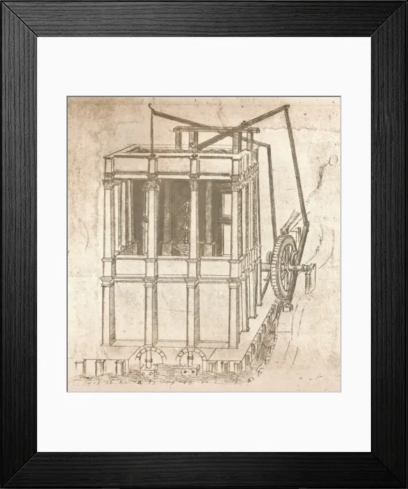 Framed Print : Drawing of projects for castles and villas, c1472-c1519 (1883). Artist: Leonardo da Vinci Framed Print : Drawing of projects for castles and villas, c1472-c1519 (1883). Artist: Leonardo da Vinci