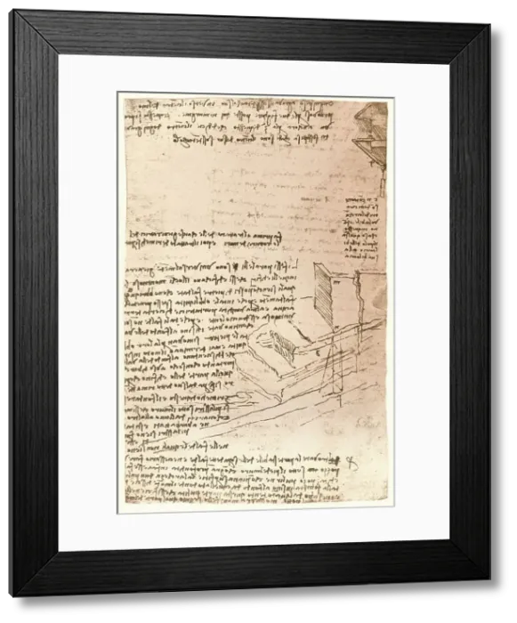 Framed Print : Architectural drawing, c1472-c1519 (1883). Artist: Leonardo da Vinci Framed Print : Architectural drawing, c1472-c1519 (1883). Artist: Leonardo da Vinci