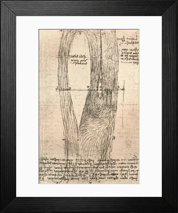 Framed Print : Sketch map of the Loire at Amboise, France, c1472-c1519 (1883). Artist: Leonardo da Vinci Framed Print : Sketch map of the Loire at Amboise, France, c1472-c1519 (1883). Artist: Leonardo da Vinci