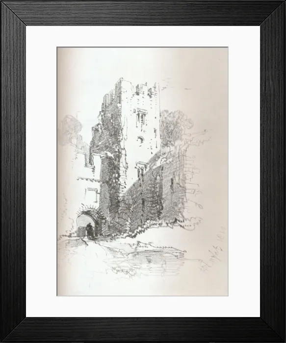 Framed Print : Crookston Castle, near Paisley, 1840. Artist: Henry Bright Framed Print : Crookston Castle, near Paisley, 1840. Artist: Henry Bright