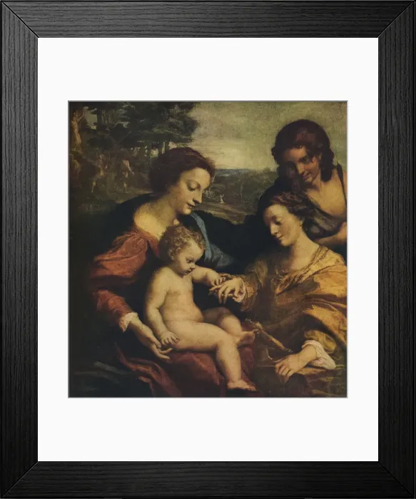Framed Print : The Mystic Marriage of St Catherine, 1526-1527. Artist: Correggio Framed Print : The Mystic Marriage of St Catherine, 1526-1527. Artist: Correggio
