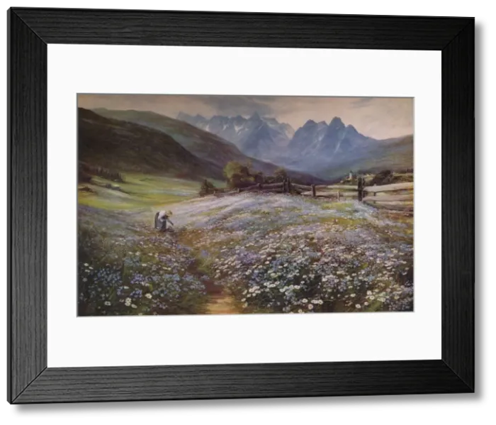 Framed Print : June in the Austrian Tyrol, c1892 Artist: John MacWhirter Framed Print : June in the Austrian Tyrol, c1892 Artist: John MacWhirter