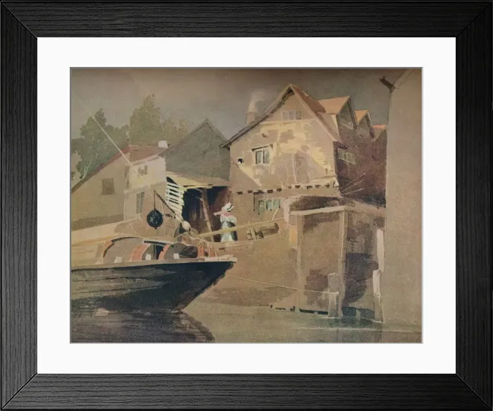 Framed Print : The River, King Street, Norwich, c1800. Artist: John Thirtle Framed Print : The River, King Street, Norwich, c1800. Artist: John Thirtle
