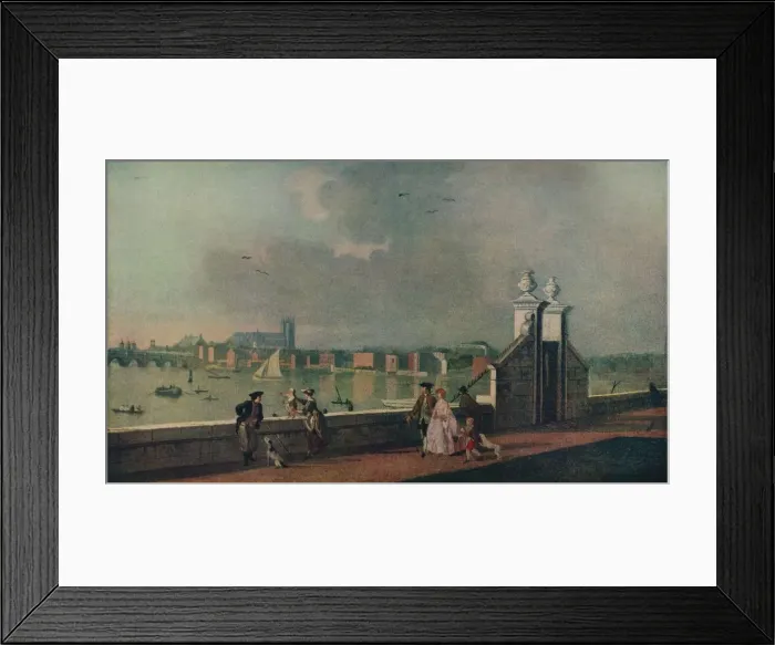 Framed Print : View from the Terrace of Old Somerset House, c1770. Artist: Paul Sandby Framed Print : View from the Terrace of Old Somerset House, c1770. Artist: Paul Sandby