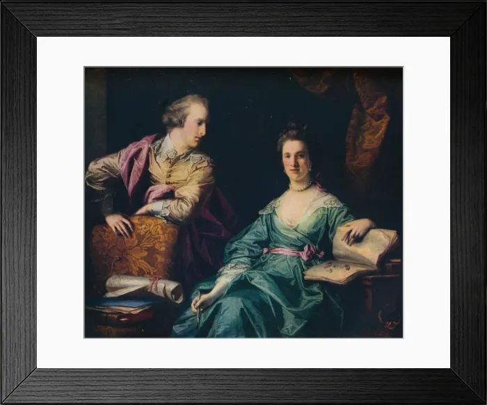 Framed Print : Isabel and Thomas Crathorne, 1767. Artist: Francis Cotes Framed Print : Isabel and Thomas Crathorne, 1767. Artist: Francis Cotes