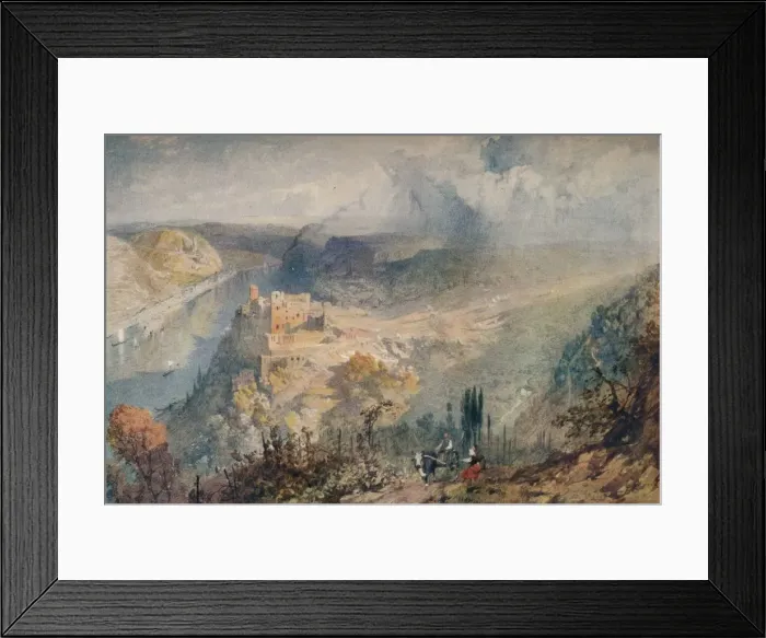 Framed Print : On The Rhine, 1852. Artist: James Baker Pyne Framed Print : On The Rhine, 1852. Artist: James Baker Pyne