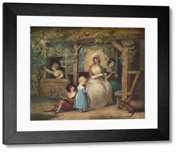 Framed Print : After School, 19th century. Artist: Charles Turner Framed Print : After School, 19th century. Artist: Charles Turner