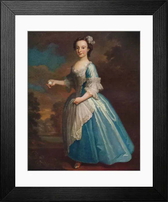 Framed Print : Miss Eizabeth Hatch, by Wiliam Hogarth. 1929. Artist: William Hogarth Framed Print : Miss Eizabeth Hatch, by Wiliam Hogarth. 1929. Artist: William Hogarth