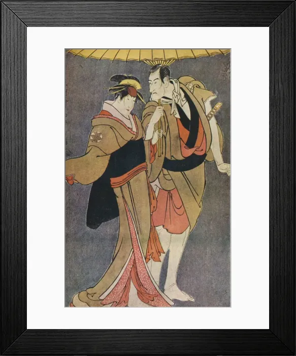 Framed Print : Ichikawa Komazo III as Kameya Chubei and Nakamura Tomisaburo as Umegawa, 1794. Artists: Cecil Reginald Grundy, Toshusai Sharaku Framed Print : Ichikawa Komazo III as Kameya Chubei and Nakamura Tomisaburo as Umegawa, 1794. Artists: Cecil Reginald Grundy, Toshusai Sharaku