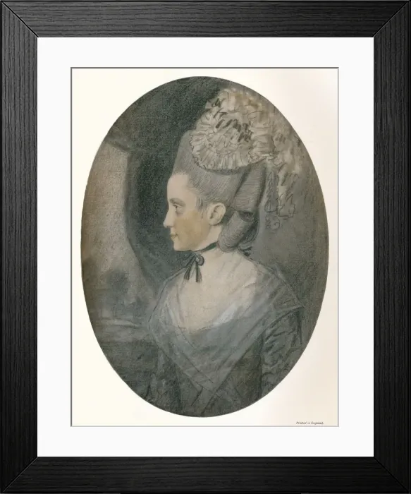 Framed Print : Mrs. John Mortlock (Nee Harrison), c1780. Artist: John Downman Framed Print : Mrs. John Mortlock (Nee Harrison), c1780. Artist: John Downman