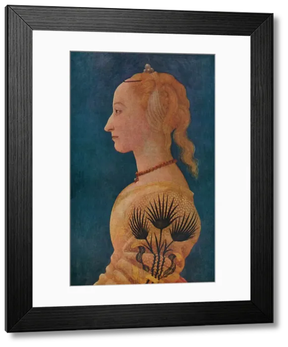 Framed Print : Portrait of a Lady, c1465. Artist: Alesso Baldovinetti Framed Print : Portrait of a Lady, c1465. Artist: Alesso Baldovinetti