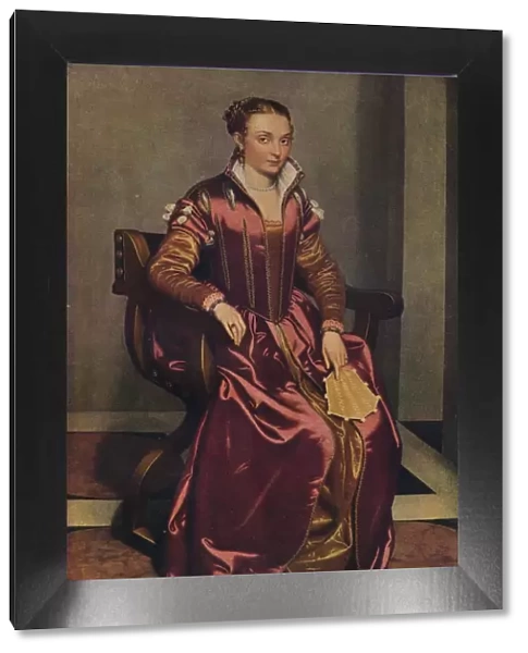 Portrait of a Lady (La Dama in Rosso), c1556. Artist: Giovanni Battista Moroni