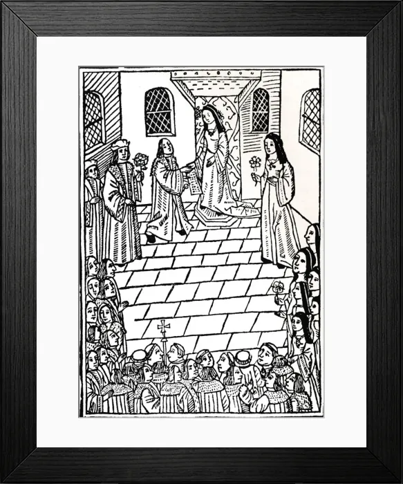 Framed Print : Treaty of marriage between Charles V and Princess Mary Tudor, c1508 Framed Print : Treaty of marriage between Charles V and Princess Mary Tudor, c1508