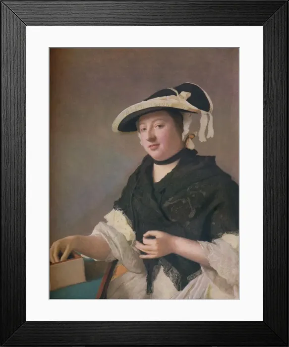 Framed Print : Lady Fawkener, c1760. Artist: Jean-Etienne Liotard Framed Print : Lady Fawkener, c1760. Artist: Jean-Etienne Liotard