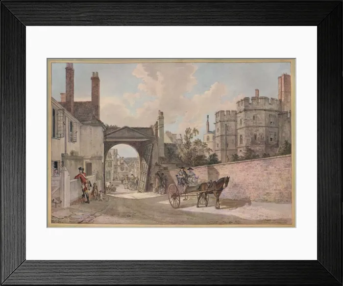 Framed Print : Queen Elizabeths Gateway, Windsor Castle, c1780. Artist: Paul Sandby Framed Print : Queen Elizabeths Gateway, Windsor Castle, c1780. Artist: Paul Sandby