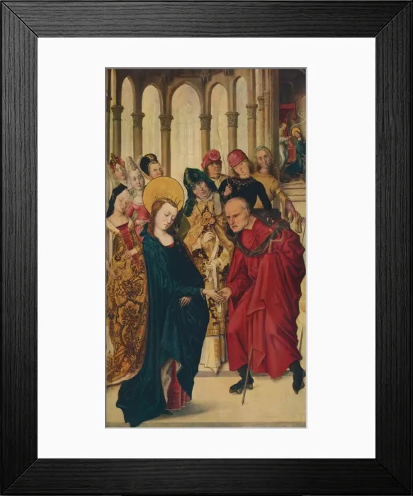 Framed Print : The Marriage of the Virgin, 15th century. Artist: Master of the View of Ste Gudule Framed Print : The Marriage of the Virgin, 15th century. Artist: Master of the View of Ste Gudule