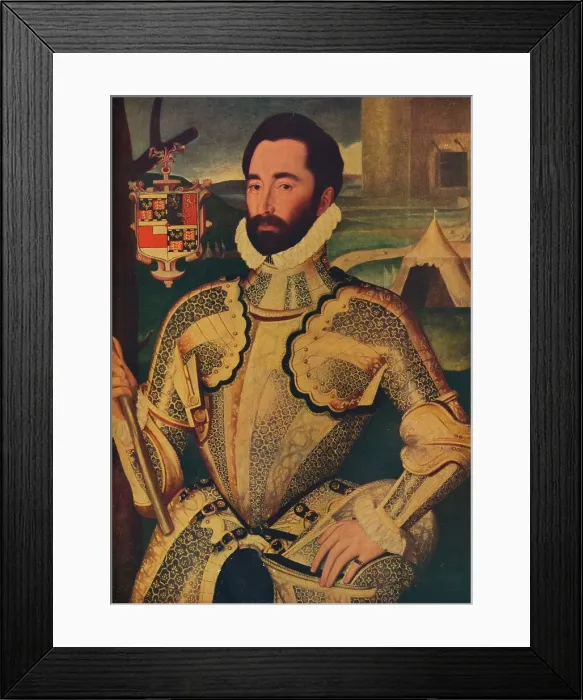 Framed Print : Sir Charles Somerset, c1566. Artist: George Gower Framed Print : Sir Charles Somerset, c1566. Artist: George Gower