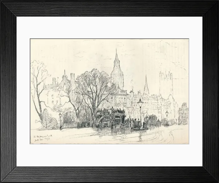 Framed Print : Whitehall, c1893. Artist: Herbert Menzies Marshall Framed Print : Whitehall, c1893. Artist: Herbert Menzies Marshall