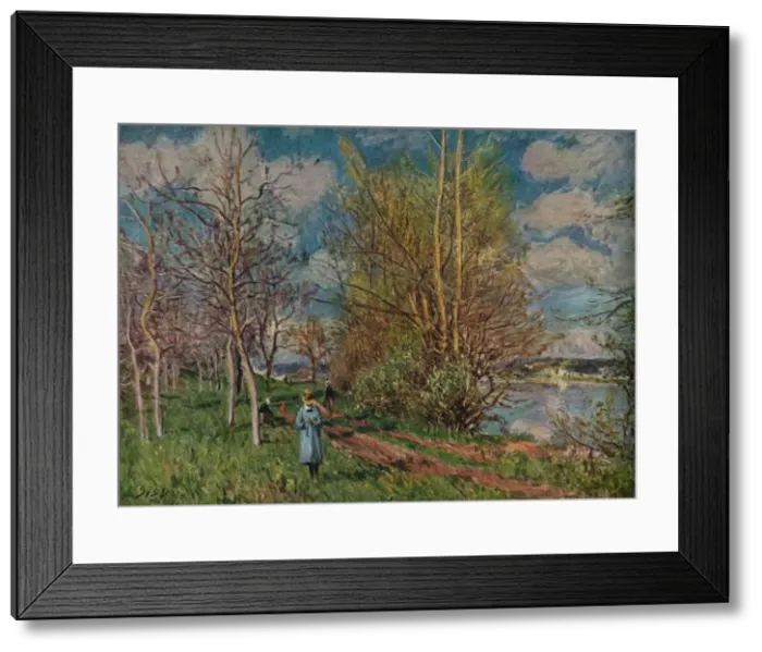 Framed Print : The Small Meadows in Spring, c1880-1. Artist: Alfred Sisley Framed Print : The Small Meadows in Spring, c1880-1. Artist: Alfred Sisley