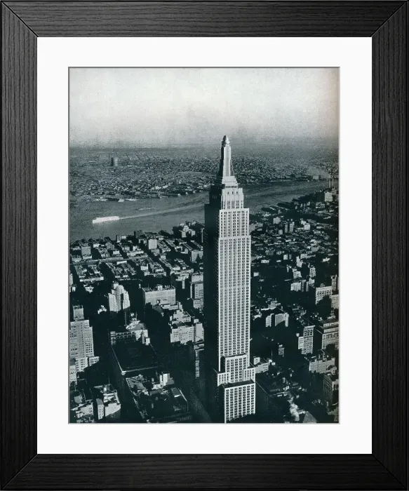 Framed Print : A superb photograph of the Worlds tallest building, the Empire State, New York City, c1940. Artist: Sherman Mills Fairchild Framed Print : A superb photograph of the Worlds tallest building, the Empire State, New York City, c1940. Artist: Sherman Mills Fairchild