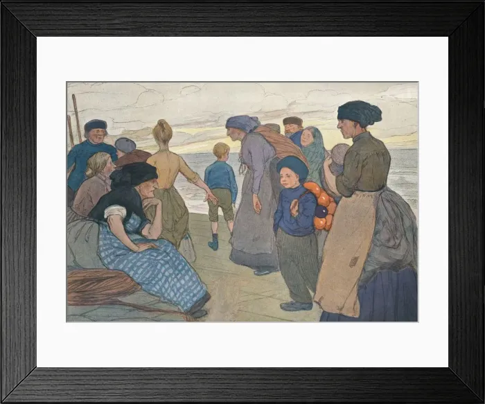 Framed Print : Yorkshire Fisherfolk, c1900. Artist: Ethel Kate Burgess Framed Print : Yorkshire Fisherfolk, c1900. Artist: Ethel Kate Burgess
