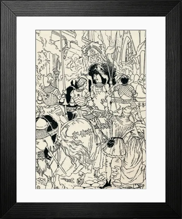 Framed Print : Jeanne D Arc at Orleans, c1895. Artist: Eugene Samuel Grasset Framed Print : Jeanne D Arc at Orleans, c1895. Artist: Eugene Samuel Grasset