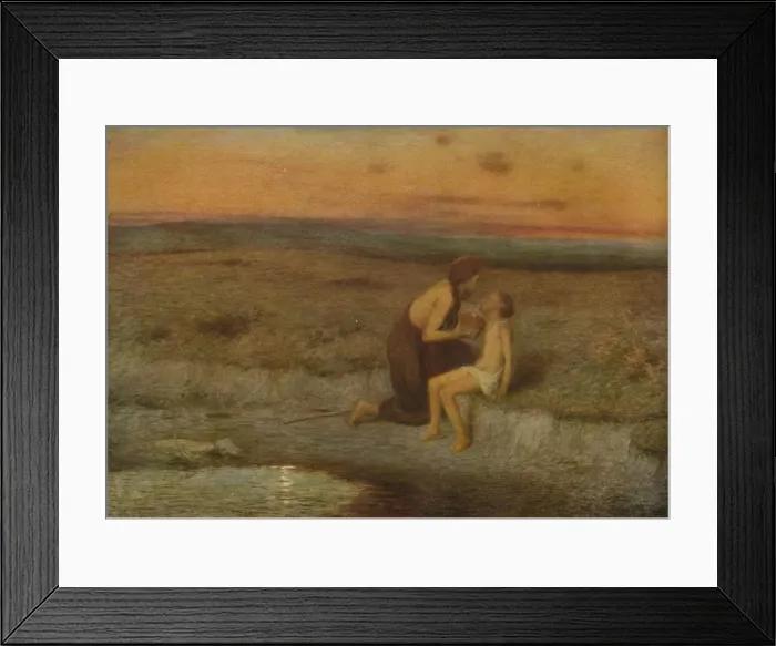 Framed Print : Hagar and Ishmael, c19th century. Artist: Edward Stott Framed Print : Hagar and Ishmael, c19th century. Artist: Edward Stott