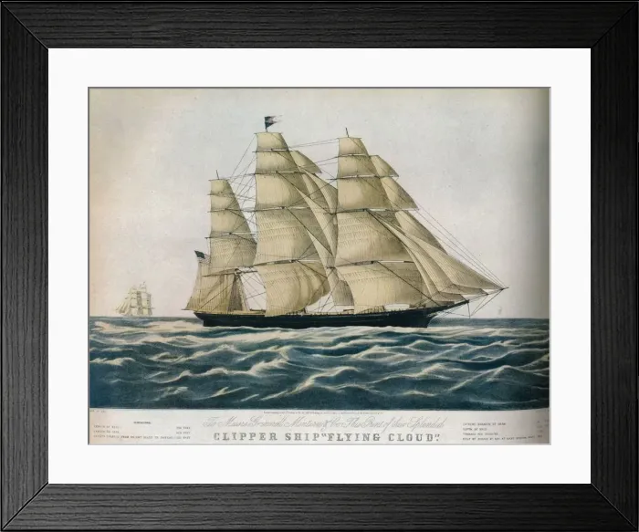 Framed Print : Clipper Ship: Flying Cloud, 1852. Artist: E Brown Jr Framed Print : Clipper Ship: Flying Cloud, 1852. Artist: E Brown Jr