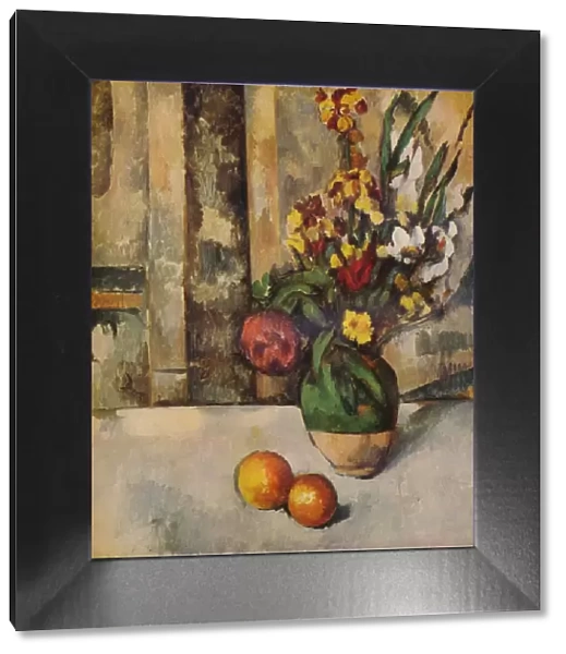 Vase de Fleurs et Pommes, c19th century. Artist: Paul Cezanne