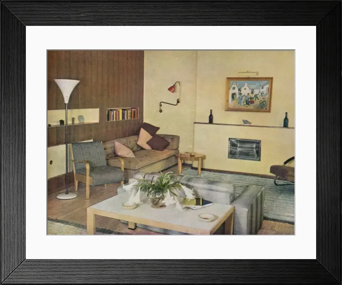 Framed Print : Sitting room designed by Sege Chermayeff, c1941. Artist: Serge Chermayeff Framed Print : Sitting room designed by Sege Chermayeff, c1941. Artist: Serge Chermayeff