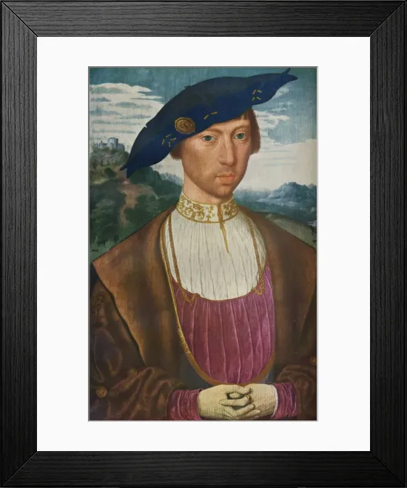 Framed Print : Portrait of Joost van Bronckhorst, c1520. Artist: Jan Mostaert Framed Print : Portrait of Joost van Bronckhorst, c1520. Artist: Jan Mostaert