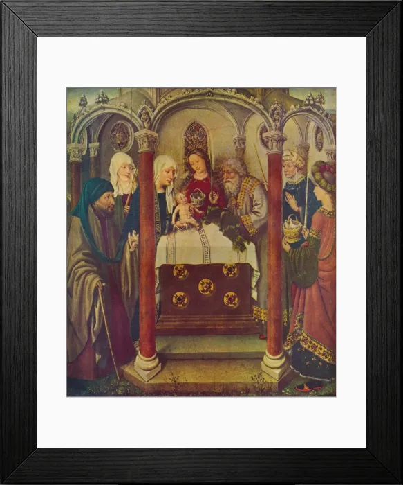 Framed Print : The Presentation of Christ in the Temple, 15th century. Artist: Jacques Daret Framed Print : The Presentation of Christ in the Temple, 15th century. Artist: Jacques Daret