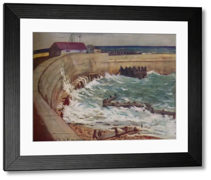 Framed Print : High Tide, West Bay, c1930. Artist: CRW Nevinson Framed Print : High Tide, West Bay, c1930. Artist: CRW Nevinson