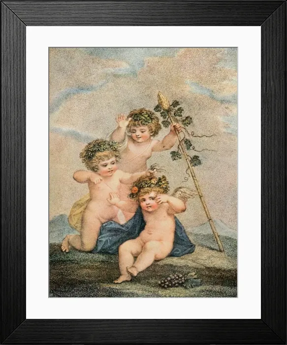 Framed Print : Cupids, c18th century. Artist: Francesco Bartolozzi Framed Print : Cupids, c18th century. Artist: Francesco Bartolozzi