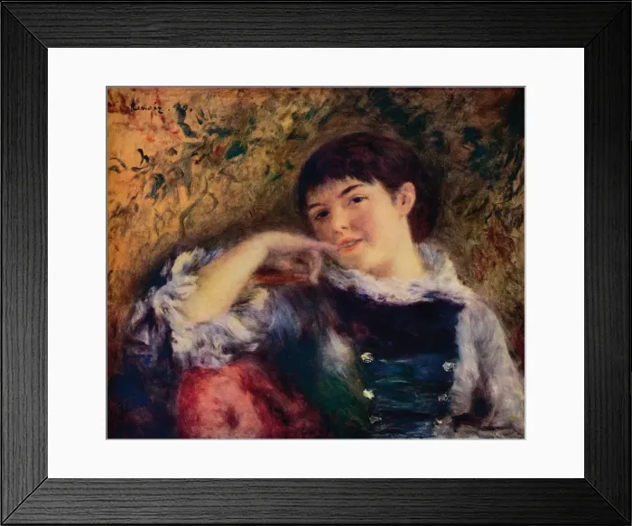 Framed Print : La Songeuse, c19th century. Artist: Pierre-Auguste Renoir Framed Print : La Songeuse, c19th century. Artist: Pierre-Auguste Renoir