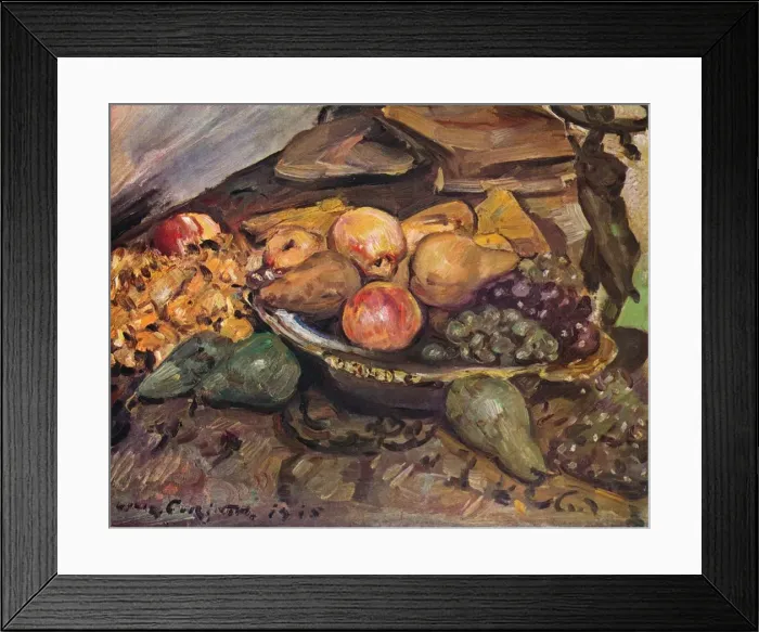 Framed Print : Still-Life with Fruit, c20th century. Artist: Lovis Corinth Framed Print : Still-Life with Fruit, c20th century. Artist: Lovis Corinth