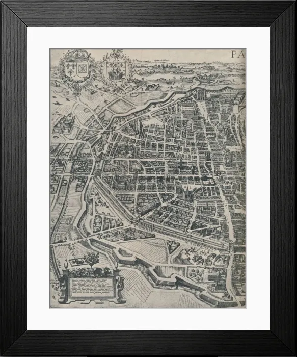 Framed Print : Plan of Paris, c1630 (1915) Framed Print : Plan of Paris, c1630 (1915)