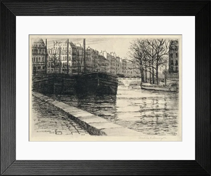 Framed Print : The Pont St Michel, 1915. Artist: Caroline Helena Armington Framed Print : The Pont St Michel, 1915. Artist: Caroline Helena Armington