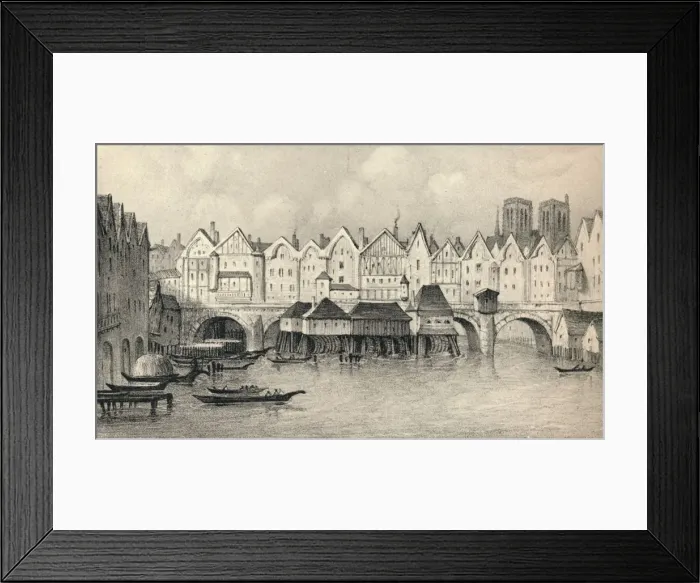 Framed Print : The Pont Notre-Dame in 1560, 1915 Framed Print : The Pont Notre-Dame in 1560, 1915