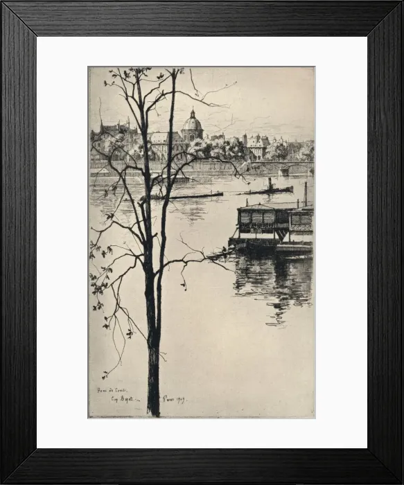 Framed Print : Quai de Conti, 1915. Artist: Eugene Bejot Framed Print : Quai de Conti, 1915. Artist: Eugene Bejot