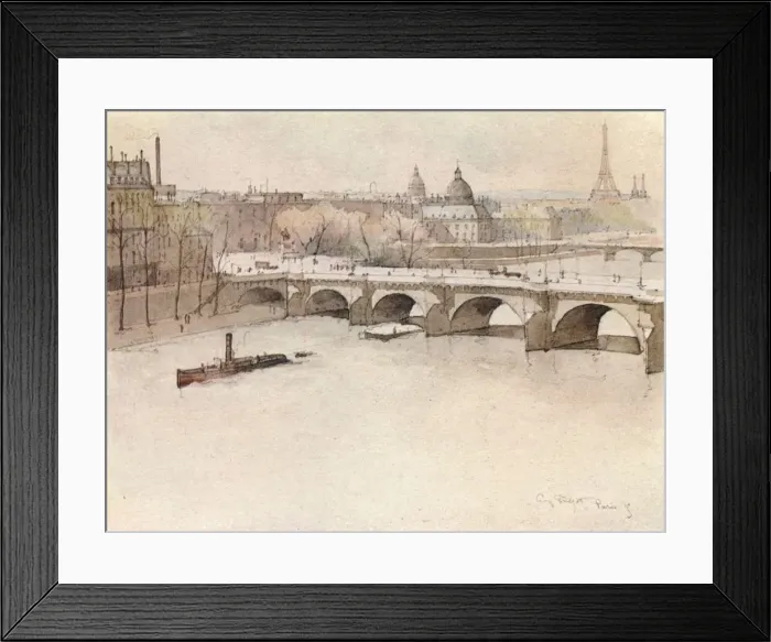 Framed Print : The Pont Neuf, 1915. Artist: Eugene Bejot Framed Print : The Pont Neuf, 1915. Artist: Eugene Bejot