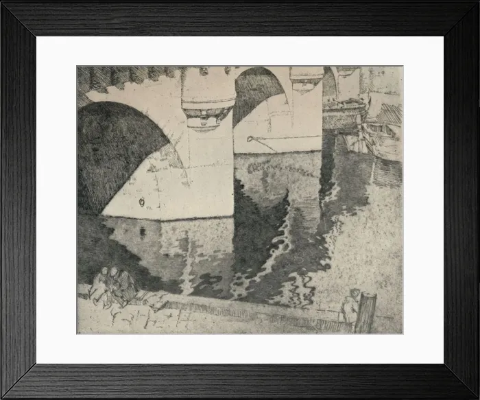 Framed Print : The Pont Neuf, 1915. Artist: William A Levy Framed Print : The Pont Neuf, 1915. Artist: William A Levy