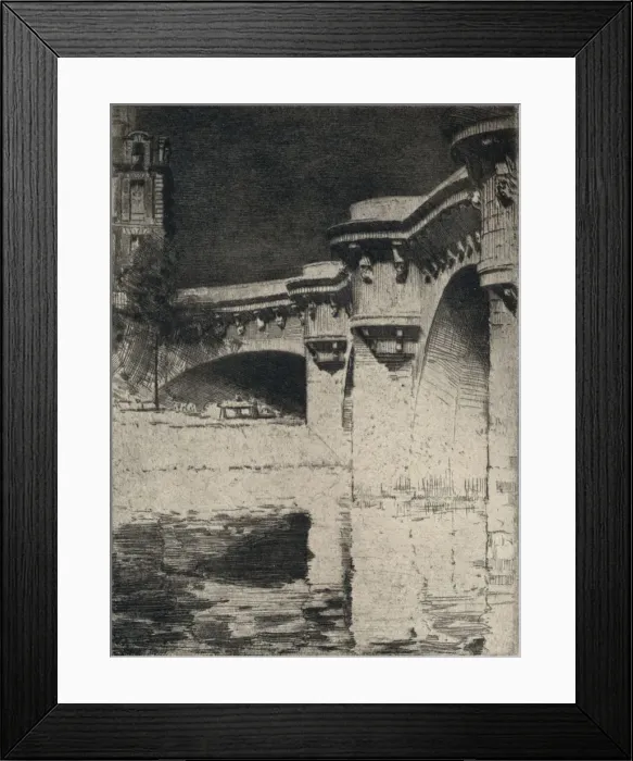 Framed Print : The Pont Neuf, 1915. Artist: Roi Partridge Framed Print : The Pont Neuf, 1915. Artist: Roi Partridge