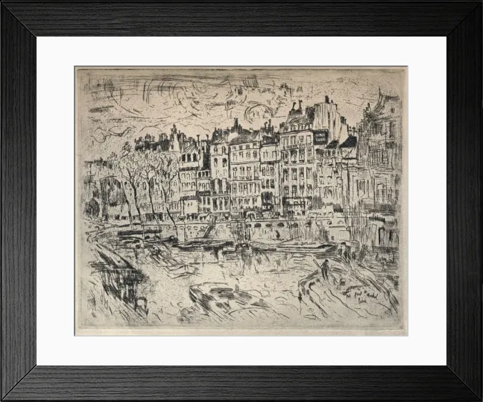Framed Print : Near the Pont St Michel, 1915. Artist: John Marin Framed Print : Near the Pont St Michel, 1915. Artist: John Marin