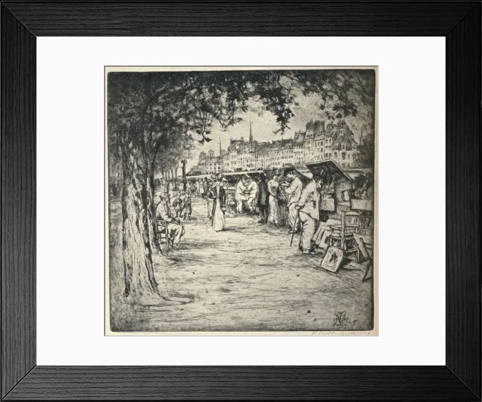 Framed Print : Along the Quay, 1915. Artist: Vaughan Trowbridge Framed Print : Along the Quay, 1915. Artist: Vaughan Trowbridge