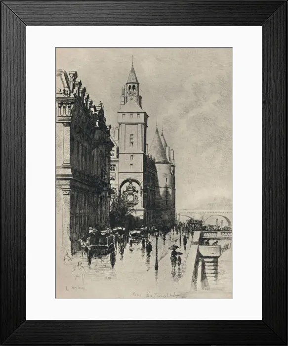 Framed Print : The Tour de l Horloge, 1915. Artist: L Artigue Framed Print : The Tour de l Horloge, 1915. Artist: L Artigue