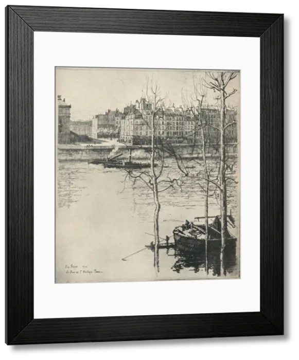 Framed Print : Le Quai de l Horloge, 1915. Artist: Eugene Bejot Framed Print : Le Quai de l Horloge, 1915. Artist: Eugene Bejot