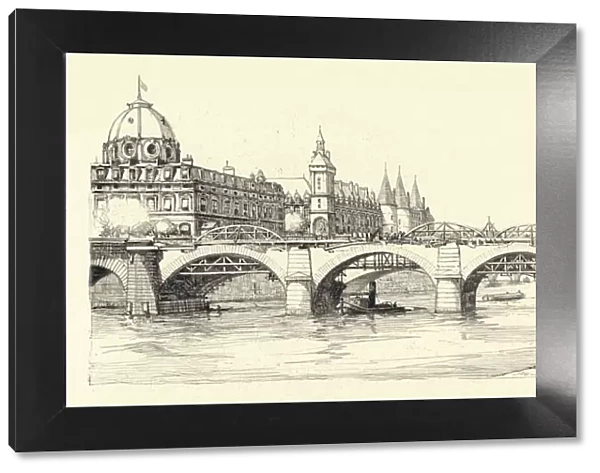 Works on the old Pont Notre-Dame, 1913 (1915). Artist: Herman Armour Webster