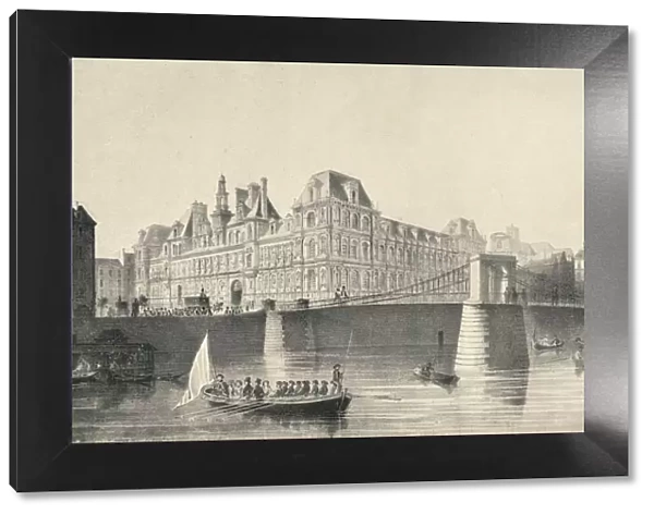 View of the Hotel de Ville and the Pont d Arcole, 1915. Artist: JB Arnout