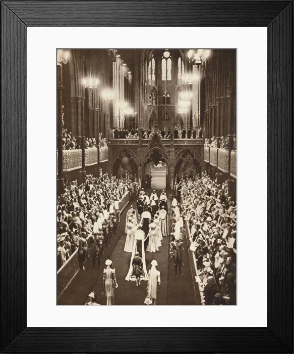 Framed Print : The Procession Into The Abbey, 1937 Framed Print : The Procession Into The Abbey, 1937